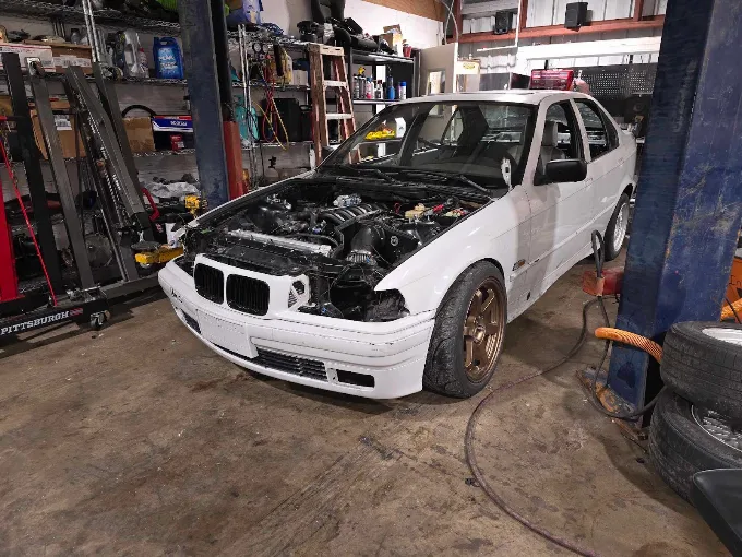 E36 engine bay work