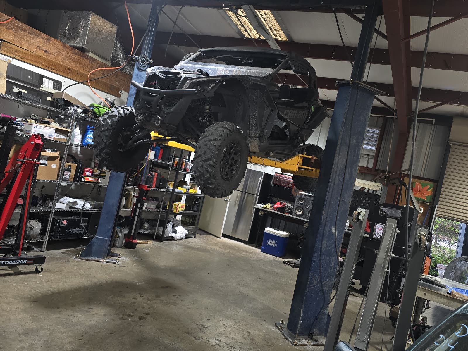 Side-by-side up on the lift