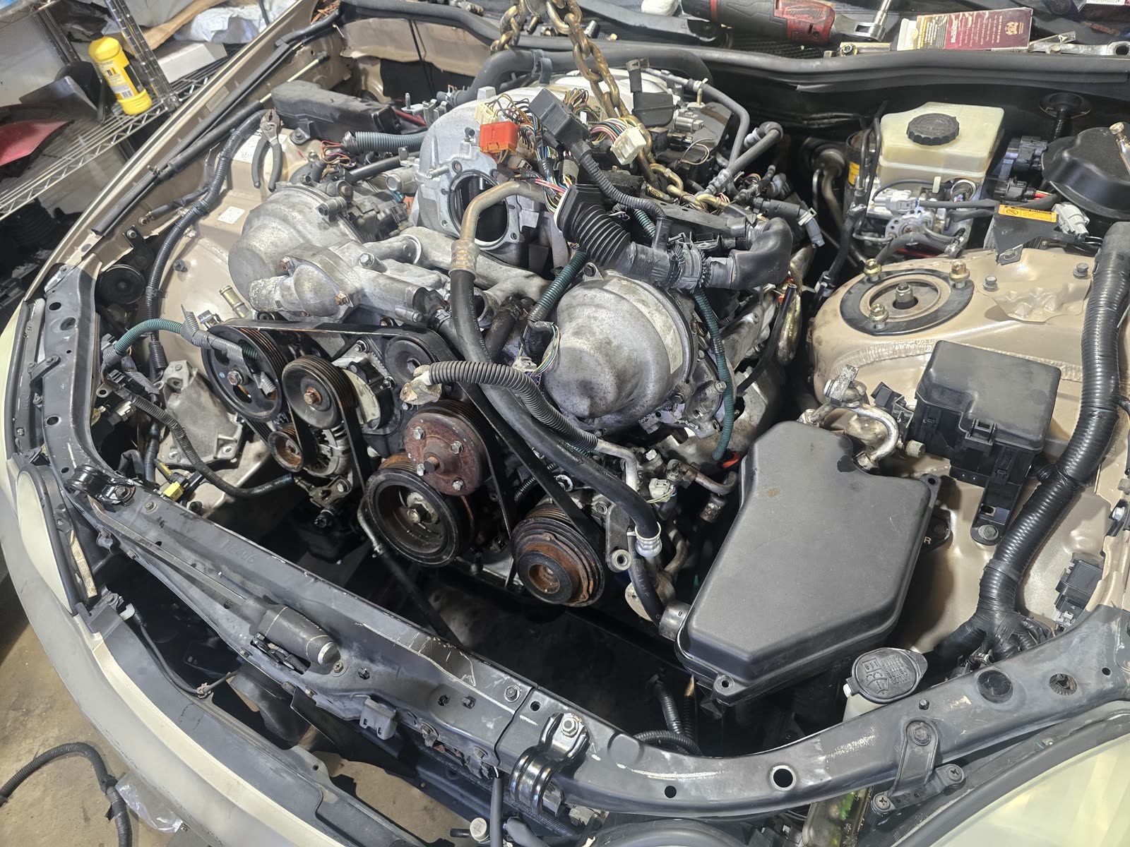 Engine teardown in the bay