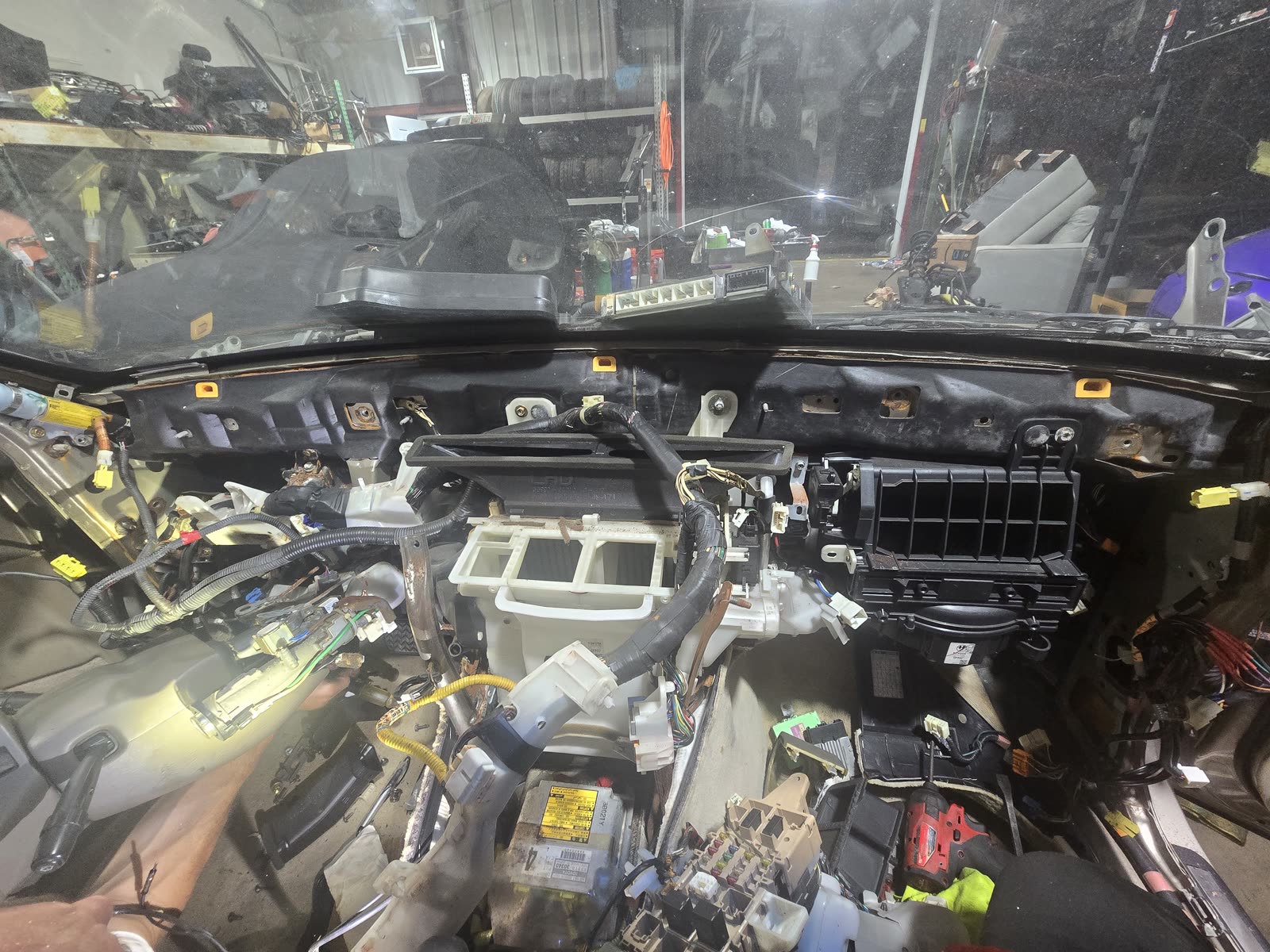 Dashboard-out interior electrical work