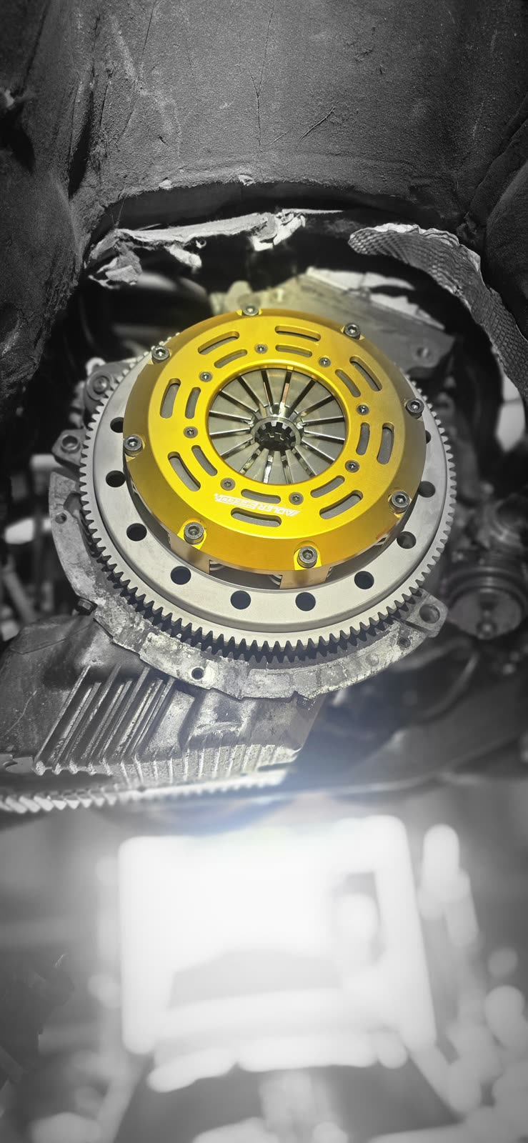 Fresh clutch going in