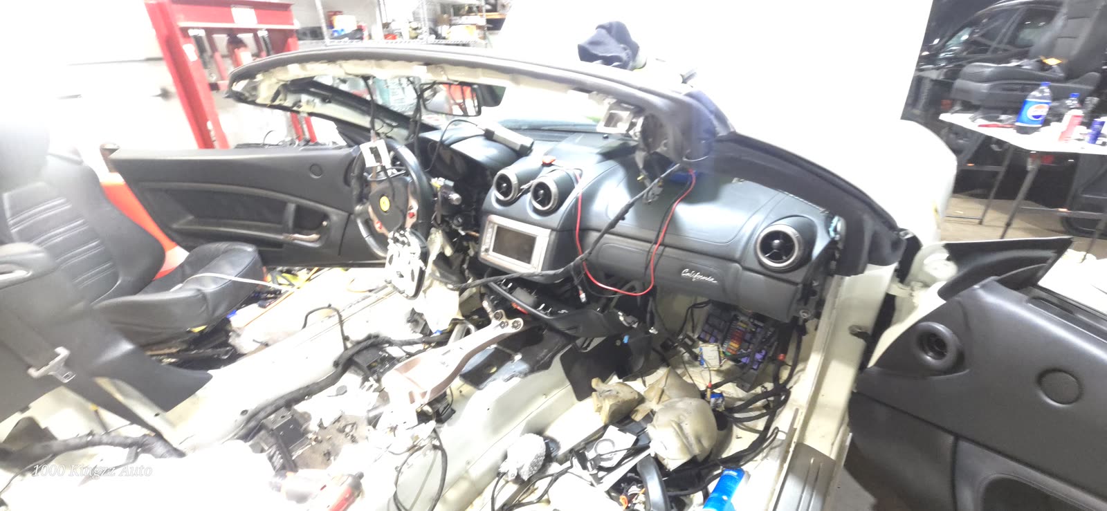 Ferrari interior and dash work