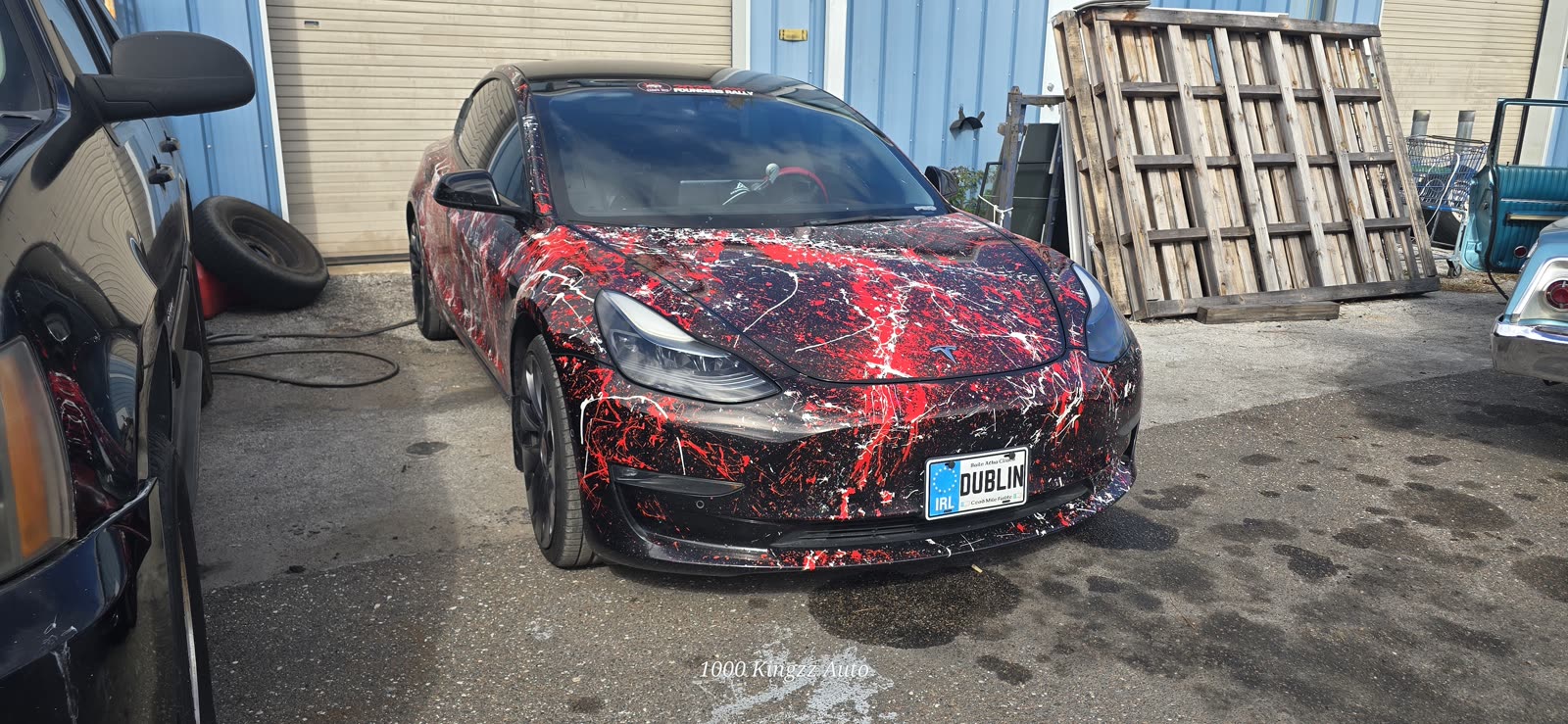 Custom-wrapped Tesla Model 3