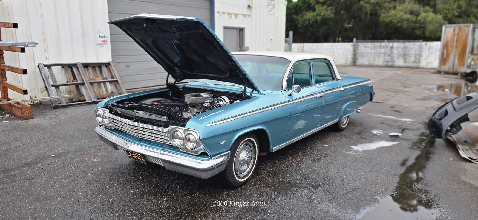 1962 Chevy Impala with the hood up