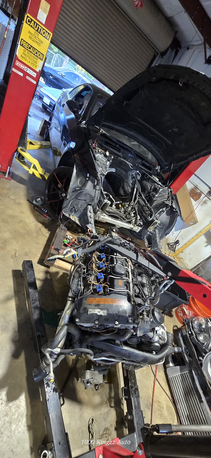 Engine out on the stand