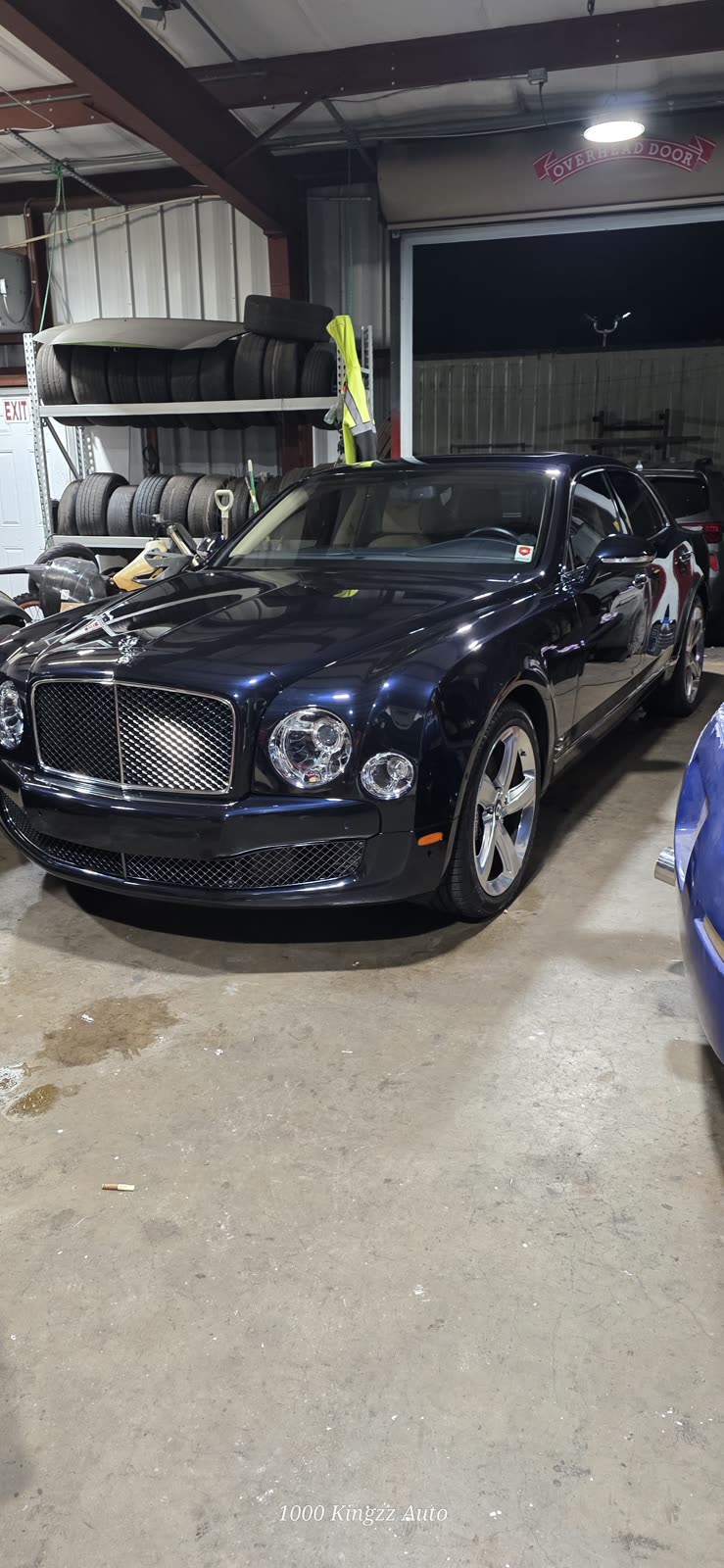 Bentley in for service