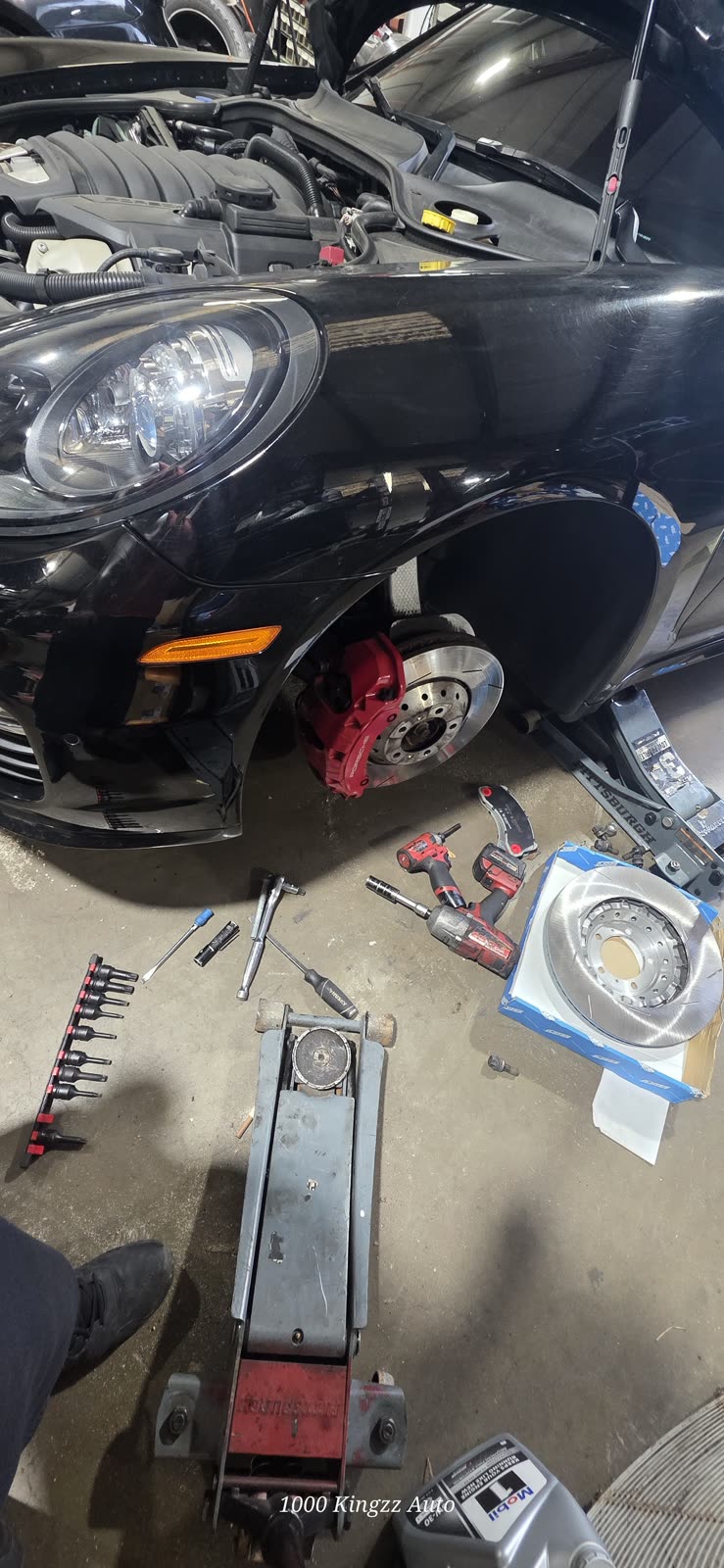 Porsche brake and front-end work